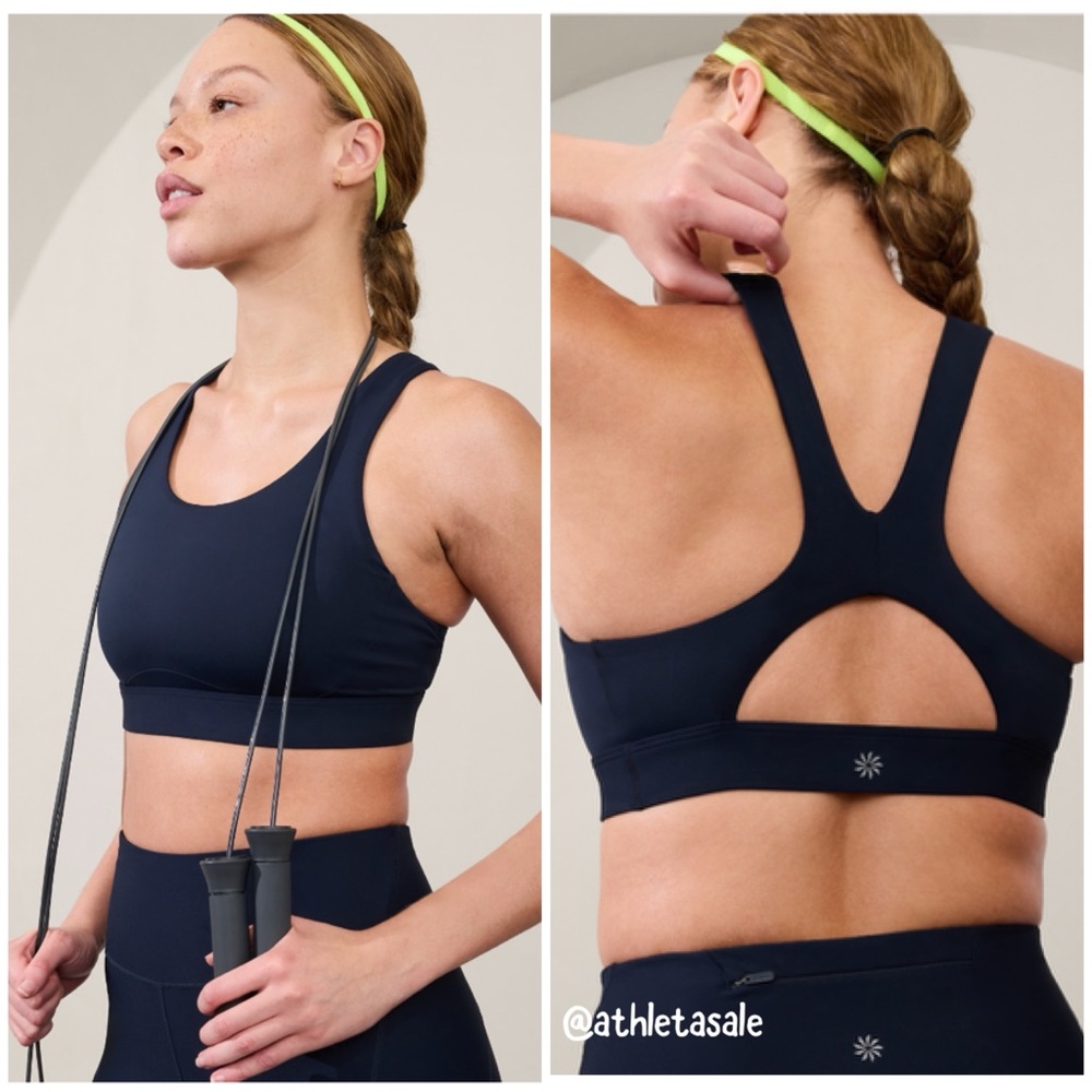 NWT Athleta Interval Sporta Bra D-DD | Navy